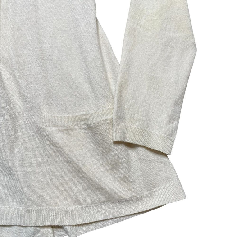 Theory Merino Wool Cardigan Sweater Cream Size Large - Picture 5 of 9
